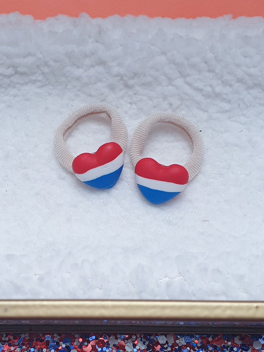 Mini of Maxi - Elastiekjes rood,wit & blauw