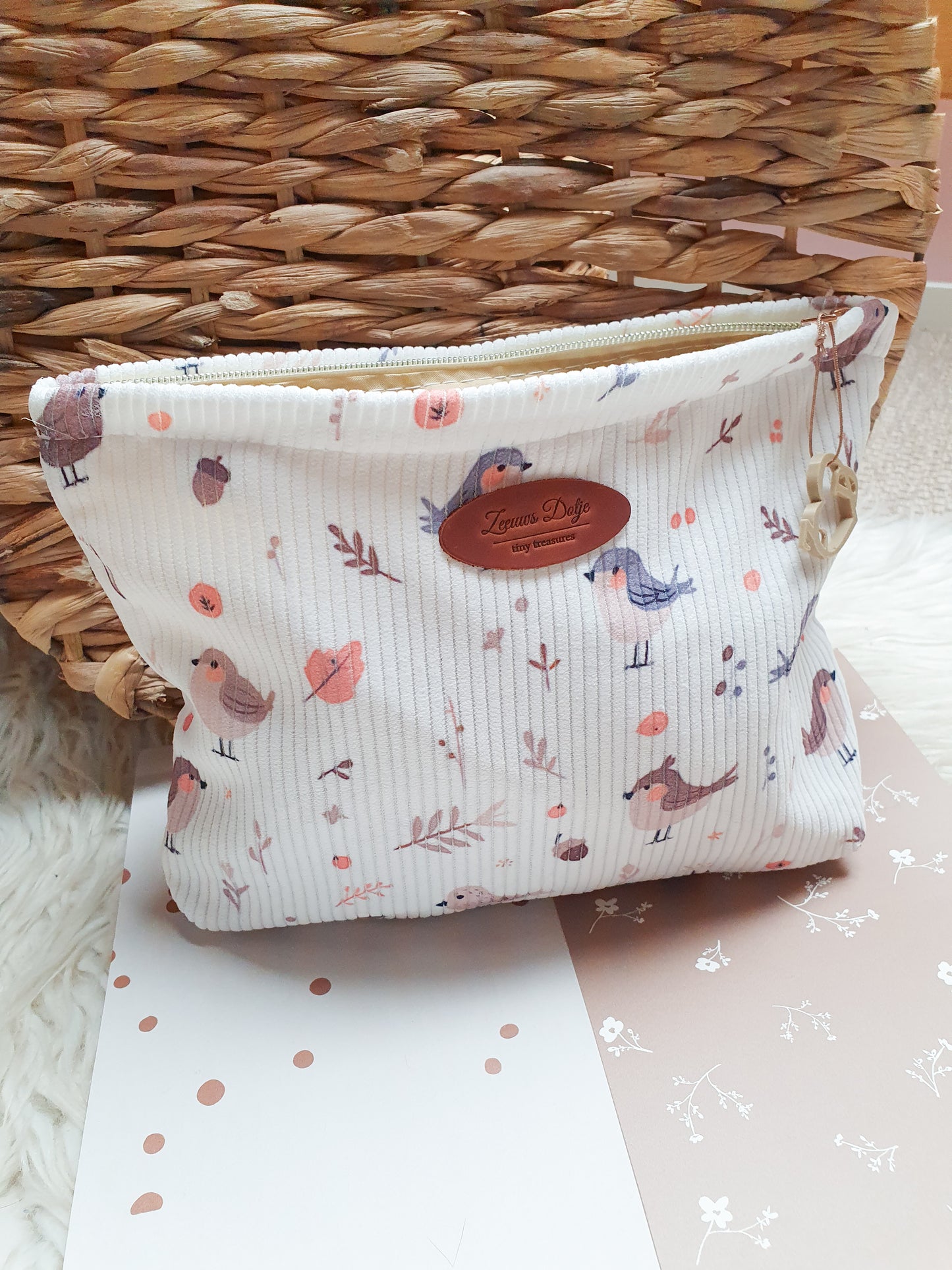 Multifunctioneel etui/ tasje vogelvriendjes