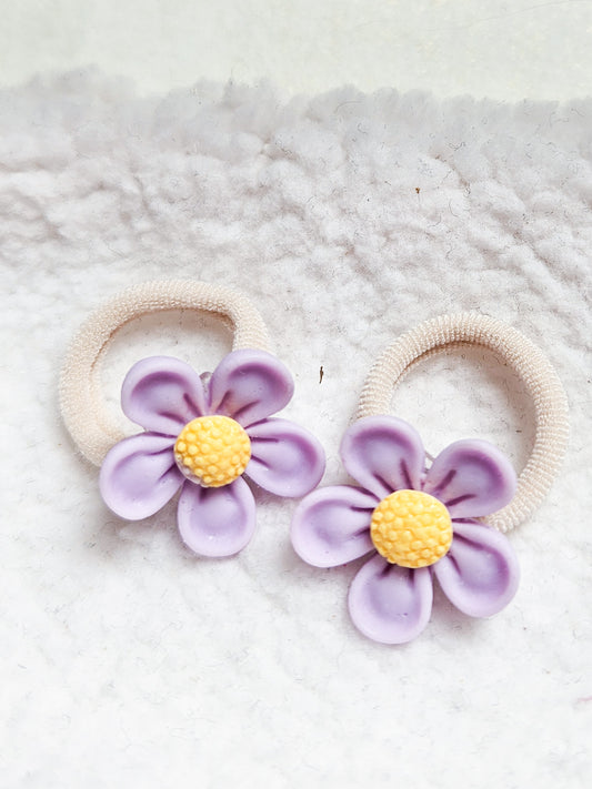 Mini- elastiekjes - Madelief lilac