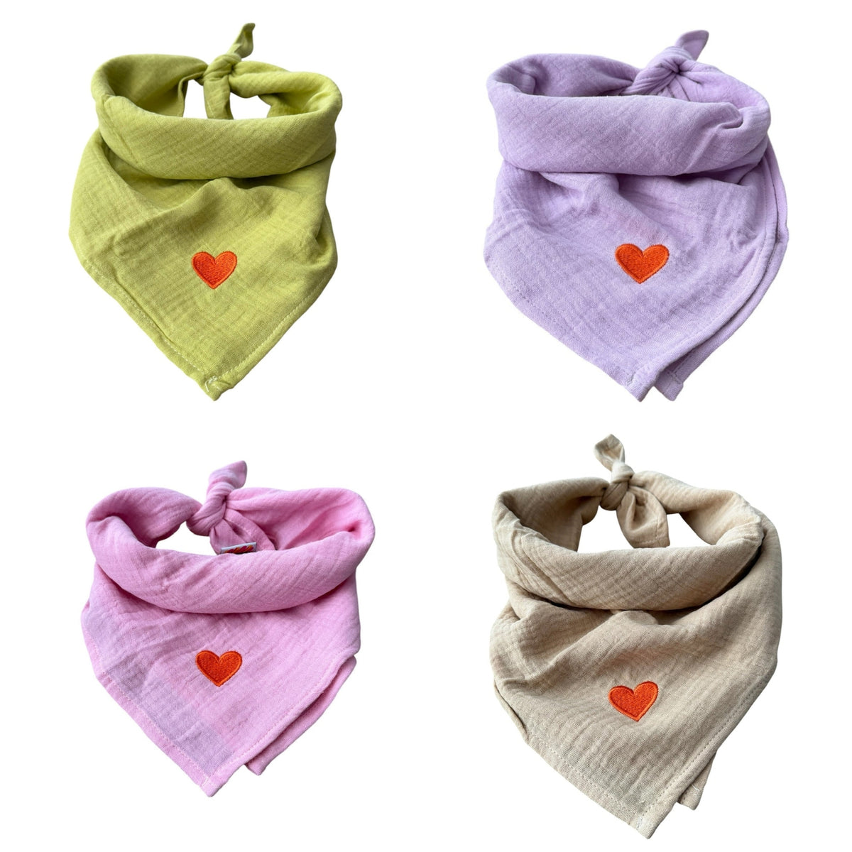 Bandanasjaaltje - Sweet Hearts & Soft Colors