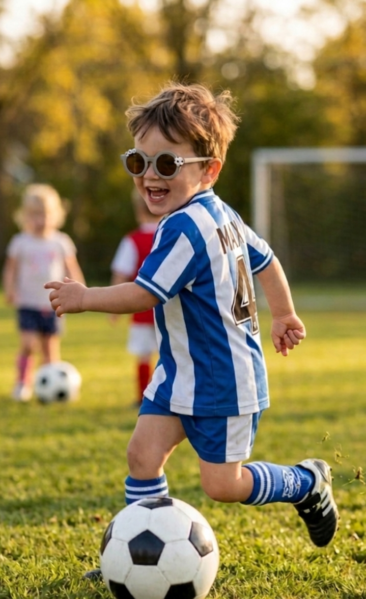 Zonnebril met naam - voetbal