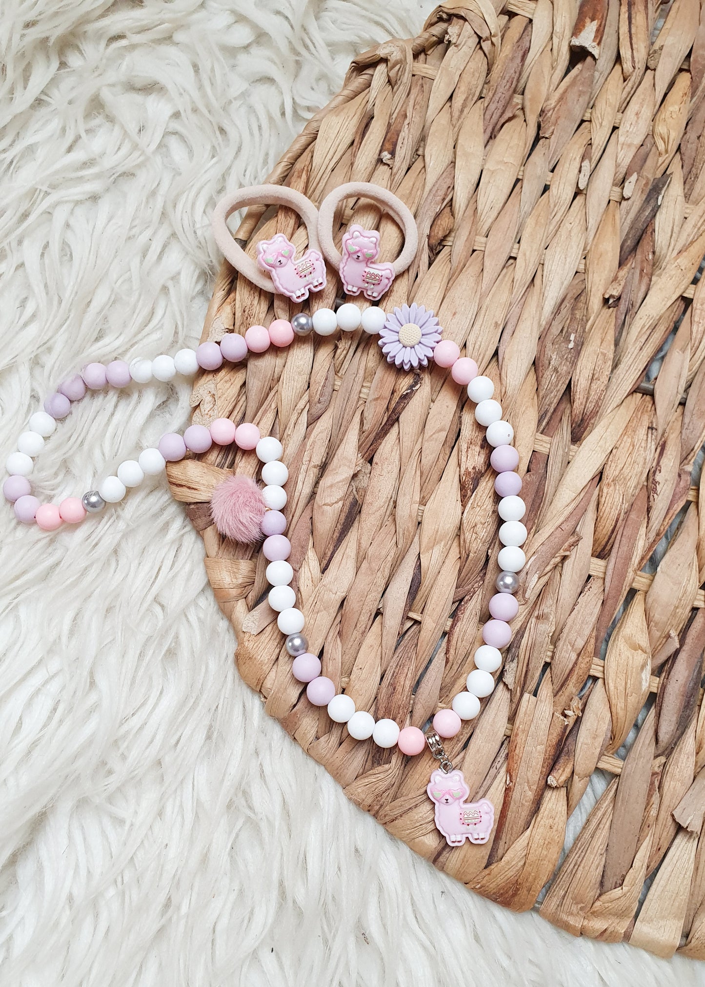 Set ketting met elastiekjes - Alpaca