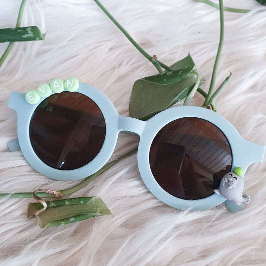 Zonnebril met naam - Vrolijke zeeleeuw