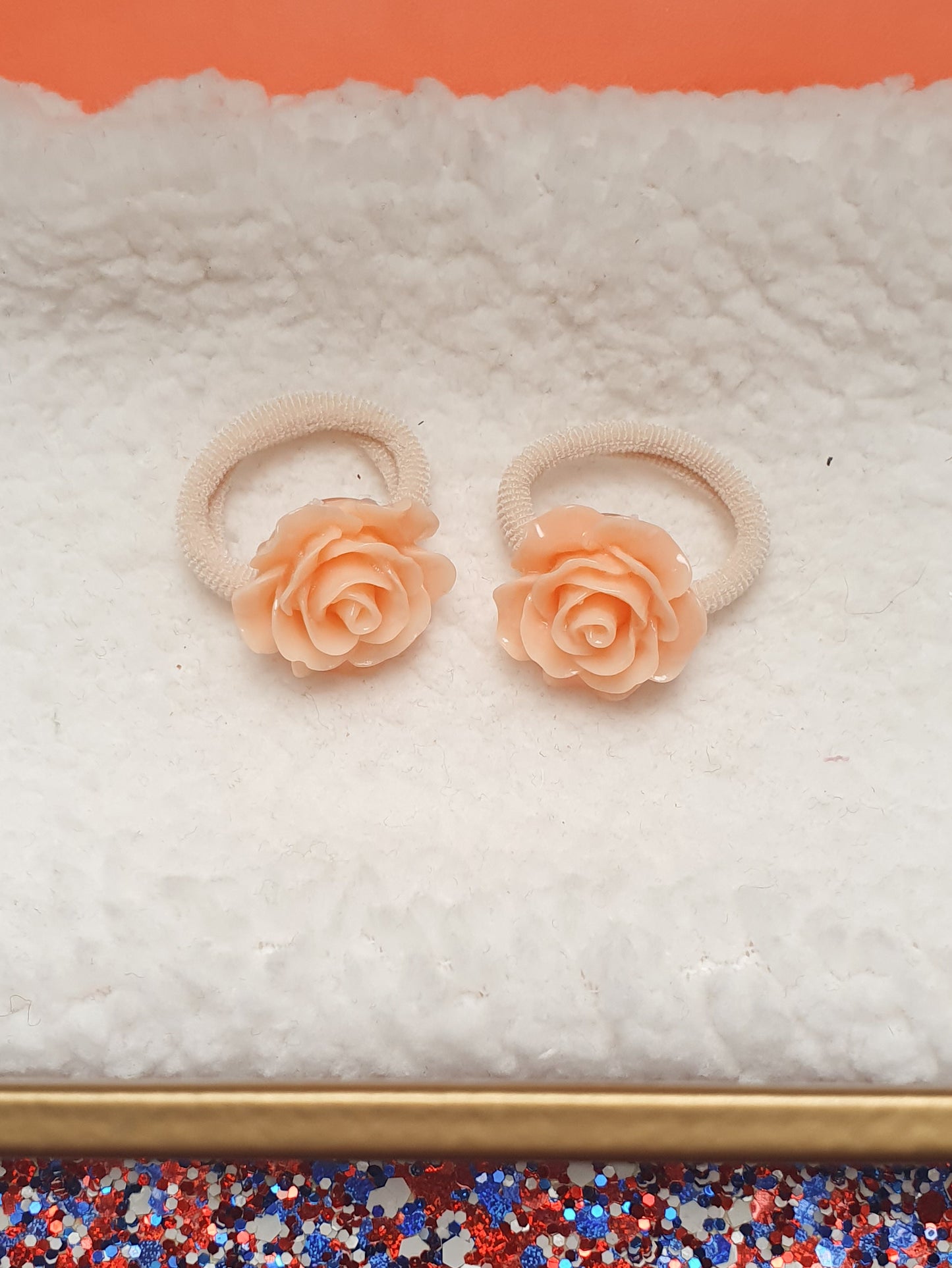 Elastiekjes Roosjes zacht- oranje