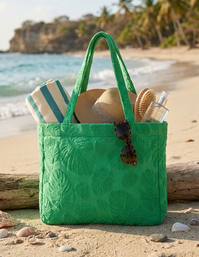 Luxe Shopper - Monstera Green
