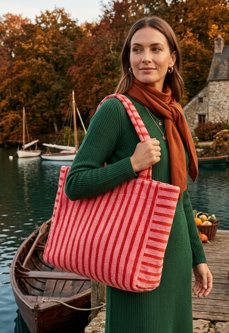 Shopper - Candy Stripe XL
