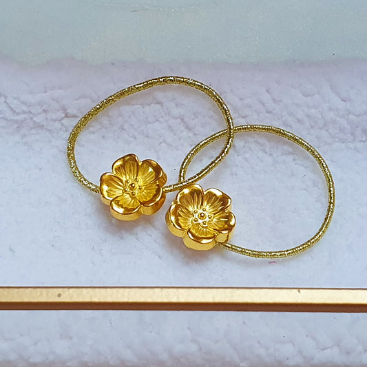 Haarelastiek set - 𝐺𝑜𝑢𝑑𝑒𝑛 𝑏𝑙𝑜𝑒𝑚