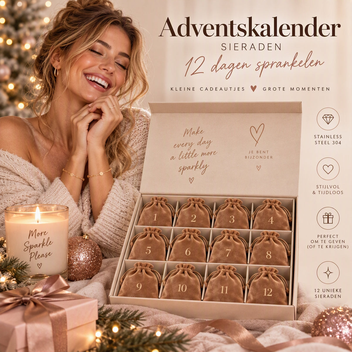 Adventkalender - Stel zelf samen (Sieraden Stainless Steel (Pre- order)