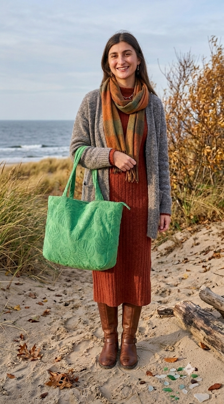 Luxe Shopper - Monstera Green