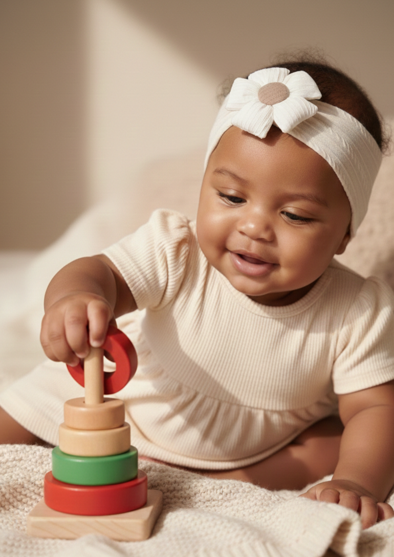 Haarbandje - Sand & Cream