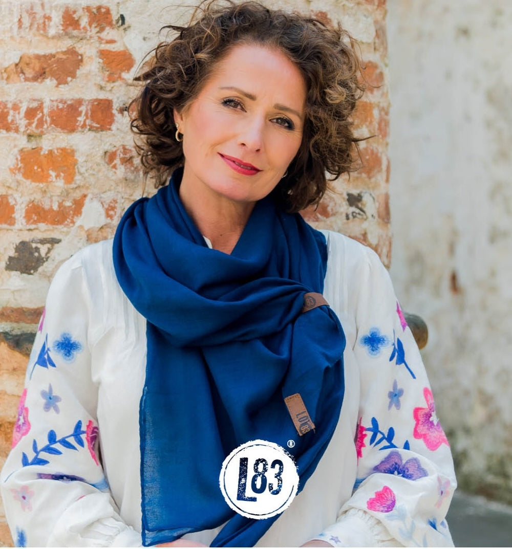 Zomersjaal - Lotta Navy (donkerblauw)