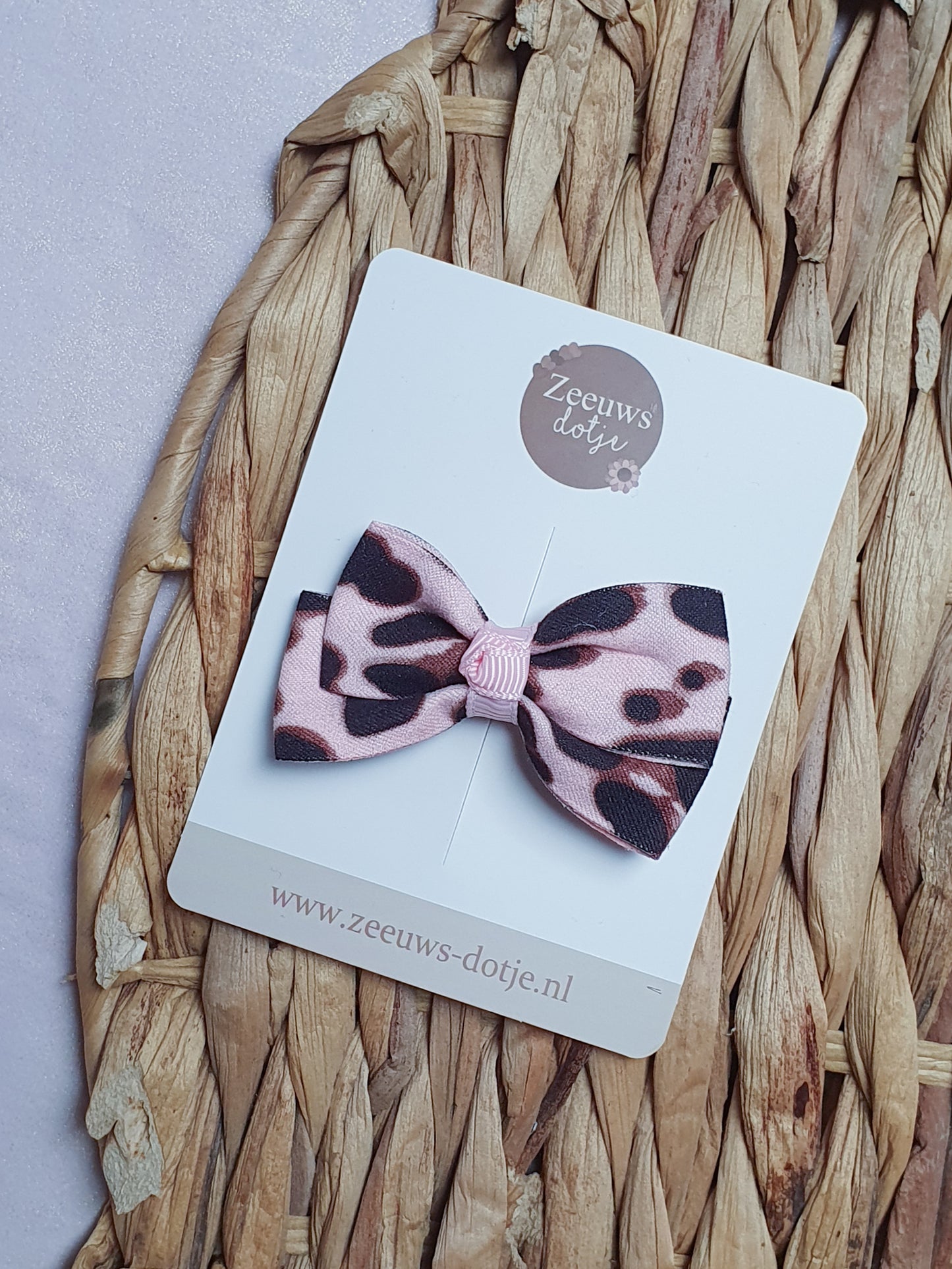 Haarstrikje - Leopard pink