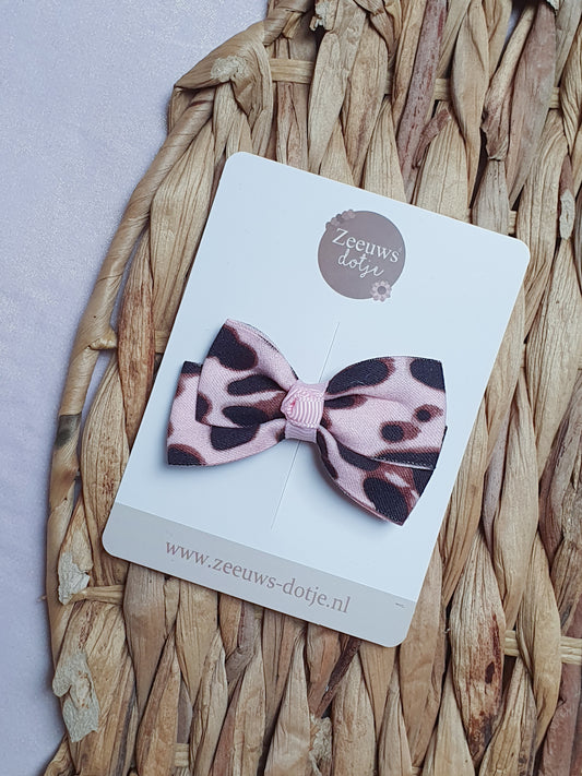 Haarstrikje - Leopard pink