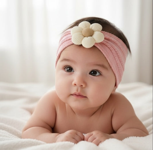 Wrap haarband - 𝐵𝑙𝑜𝑒𝑚 𝑟𝑜𝑧𝑒