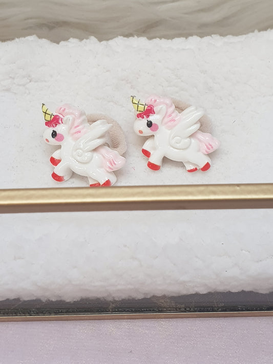 Mini haarelastiek set - Flying Unicorn