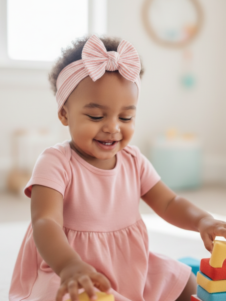 Haarbandje - Roze & Stripes